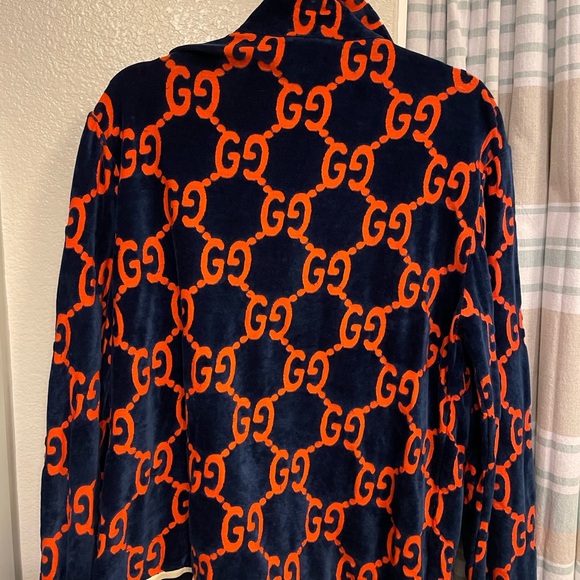 *SOLD*GUCCI COTTON VELVET ZIP-UP JACKET LIMITED EDITION RETAILS $2000+ - Picture 4 of 9